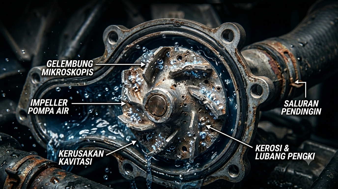 Kavitasi Radiator: Bagaimana Gelembung Mikroskopis Bisa Melubangi Pompa Air Mobil